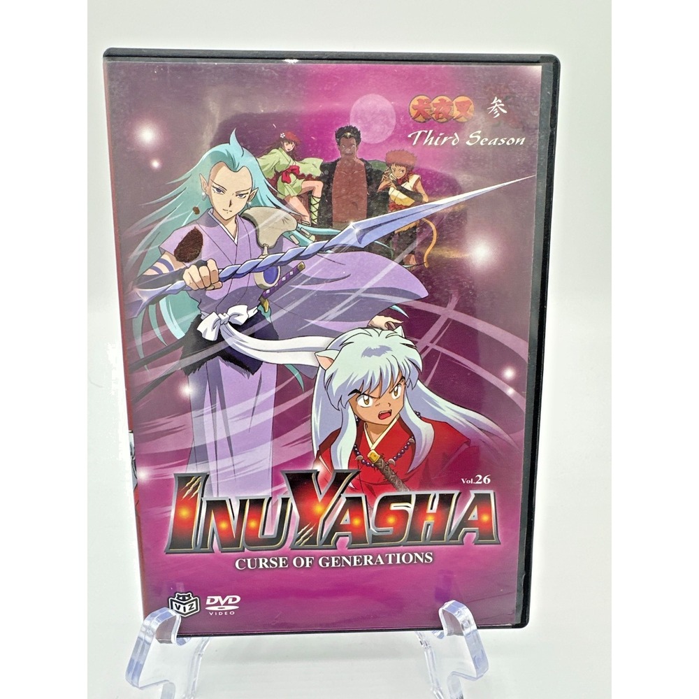 InuYasha Vol. 26 Curse of Generations (DVD, 2004) VIZ – Tested, Anime